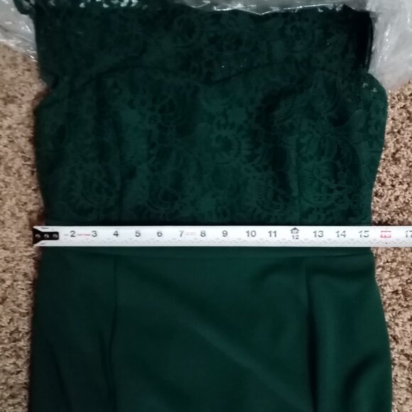 Hopeful Romantic Hunter Green Lace Mermaid Maxi Dress - Size Large - Picture 5 of 5